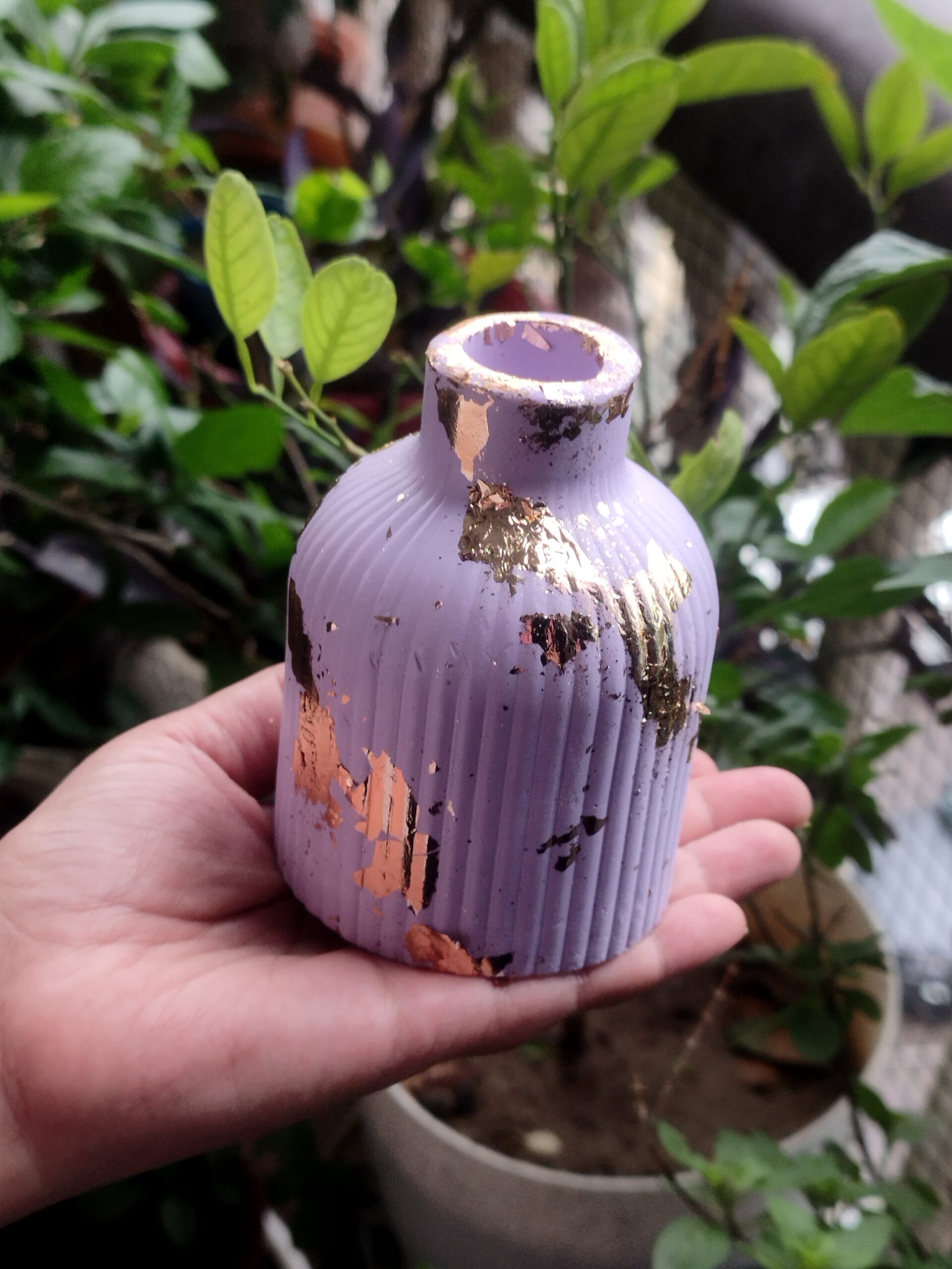 Lavender Luxe Concrete Bud Vase - Image 2